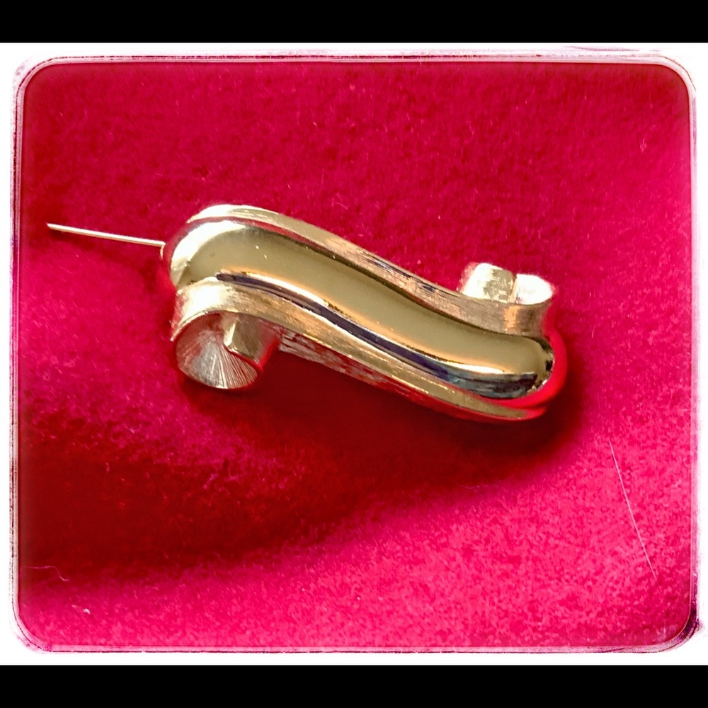 Vintage GIVENCHY SCROLL BROOCH.